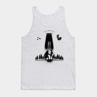 Alien And Bigfoot Ufo Tank Top